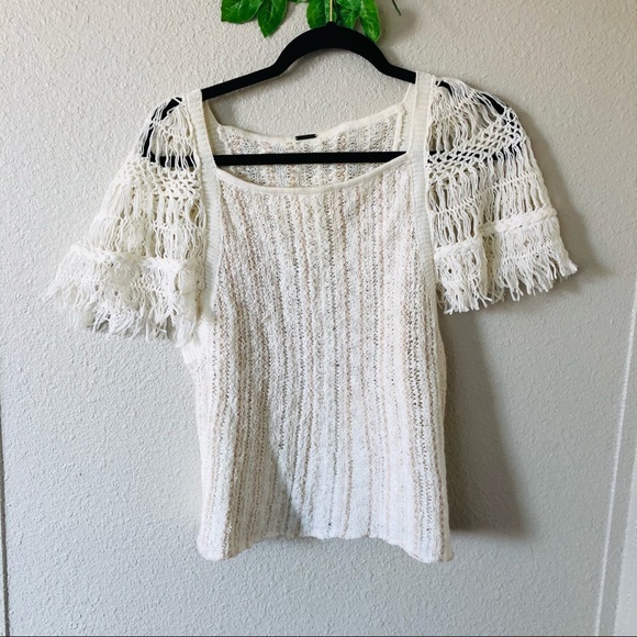 Free People Blackbird Crochet Blouse - Picture 4 of 7